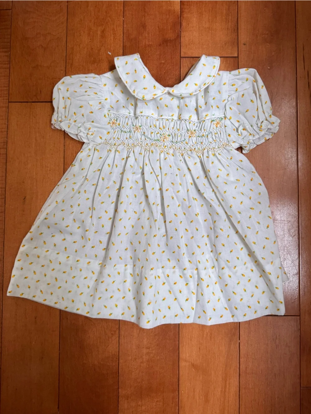 Vintage hand smocked baby dress